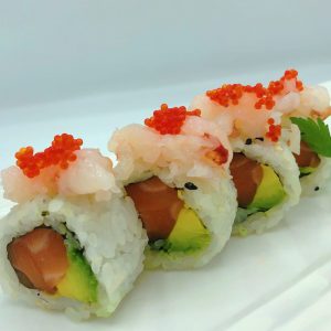 220a / Salmon amaebi roll